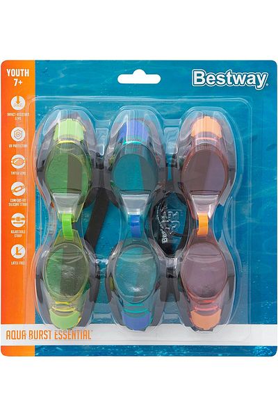 BESTWAY Bestway Aqua Burst Essential II Goggle Set - Pack of 3