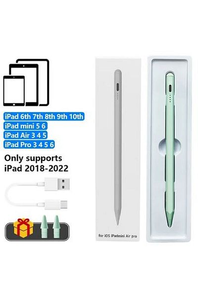 gökmer   قلم آيباد أخضر وقلم لوحي Ipad7-8-9-10-11 Ipad Air3-4-5-6 Ipad Pro3-4-5-6 Ipad Mini متوافق