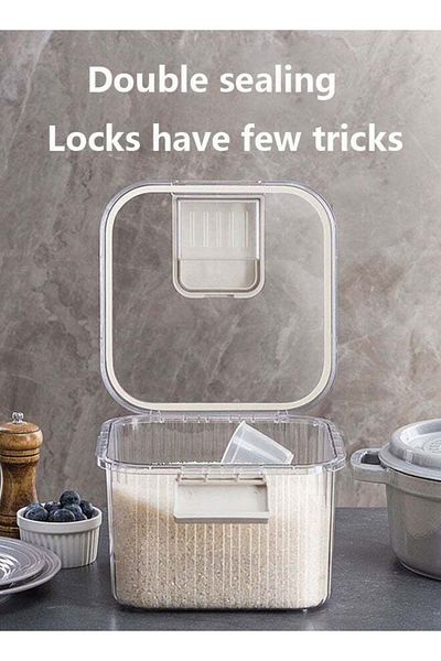 COOYA Cereal Box, Large Capacity Safe Material, Moisture-Proof and Insect-Proof Design for Sealed Storage