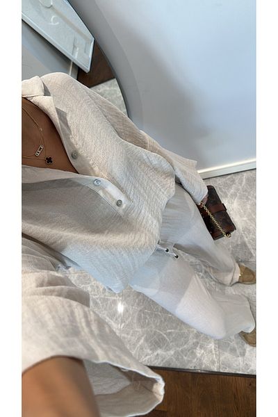 sinemkivanc co Shirt Collar Linen Pants Suit