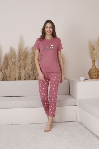 FAMES PİJAMA ΚΟΝΤΟΜΑΝΙΚΕΣ ΓΥΝΑΙΚΕΣ ΚΑΝΟΝΙΚΕΣ ΣΕΤ 100% ΒΑΜΒΑΚΙ 100% ΒΑΜΒΑΚΙ ΚΟΝΤΟΜΑΝΙΚΕΣ