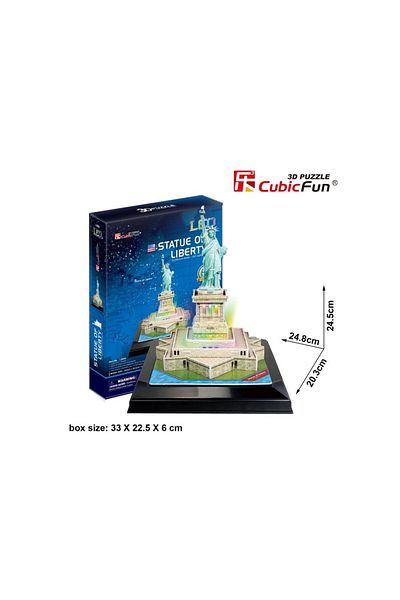 Cubic Fun - Puzzle 3D Led Statuia Libertatii 37 Piese