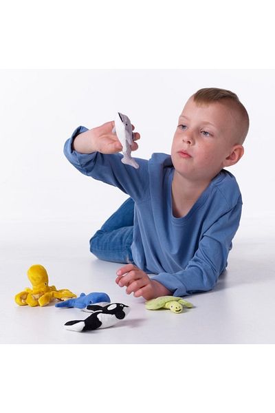 IKEA BLÅVINGAD 5-Piece Soft Toy Set – Plush Ocean Animals, Safe & Eco-Friendly for Kids’ Playtime