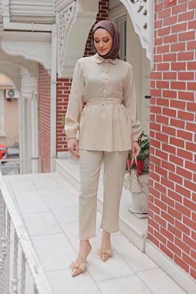 MİSSKAYLE Beige Set - Stone Buttonподробно