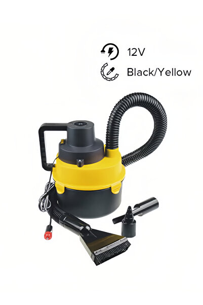 fulina 12v Wet Dry Vac Vacuum Cleaner,inflator Portable Turbo Handheld For Car Home Accessories,yellow