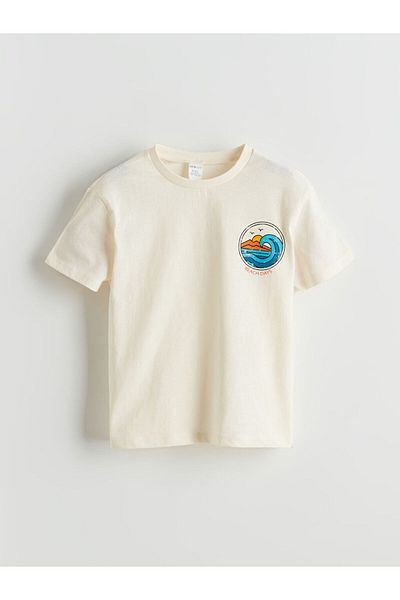 LC Waikiki New Season Crew Neck Printed Boy's Tisort - S5K943Z1