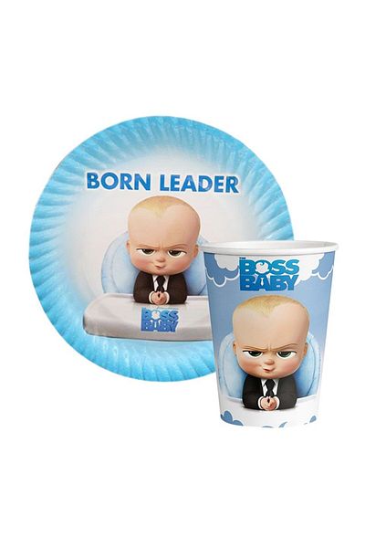 Parti Adresi Boss Baby Cardboard Plate - Cup Set