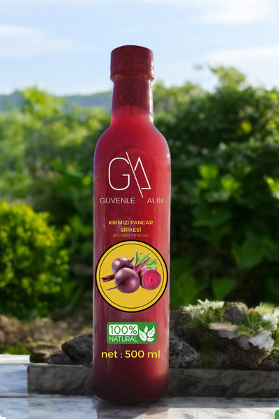 GÜVENLE ALIN Doğal Ev Yapımı Kırmızı Pancar Sirkesi 500 ml
