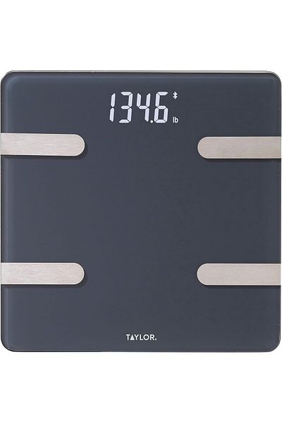 Taylor Bluetooth Smart Body Composition Scale for Body Weight 400 lbs - Charcoal