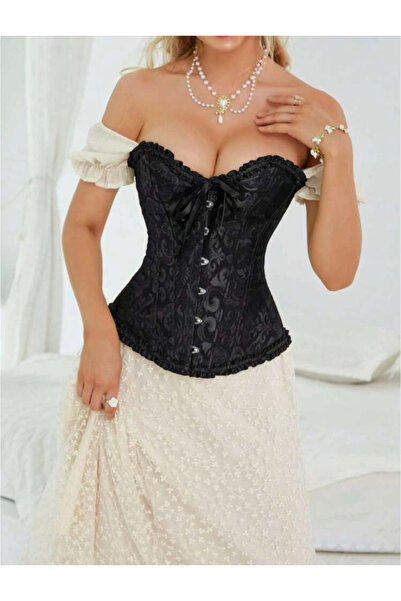 La Saade Y2k Siyah Vintage Gotik Korse Büstiyer