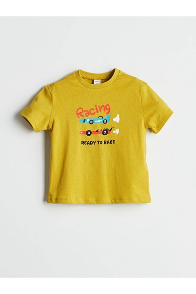 LC Waikiki Νέα σεζόν Crew Neck Printed Boy's Tisort - S5KF71Z1