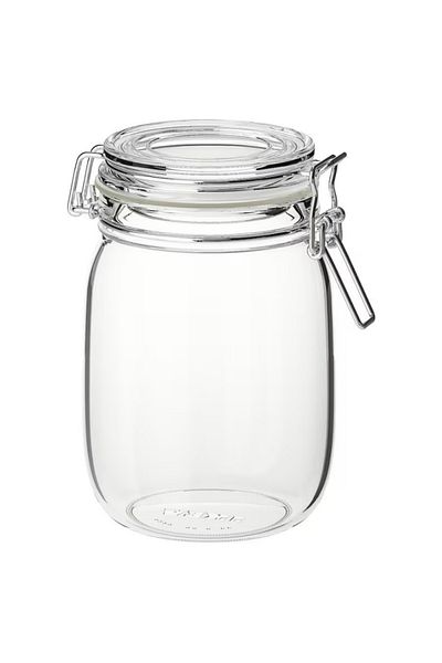 IKEA KORKEN Jar with Lid, Clear Glass, 1L – Airtight Food Storage | IKEA