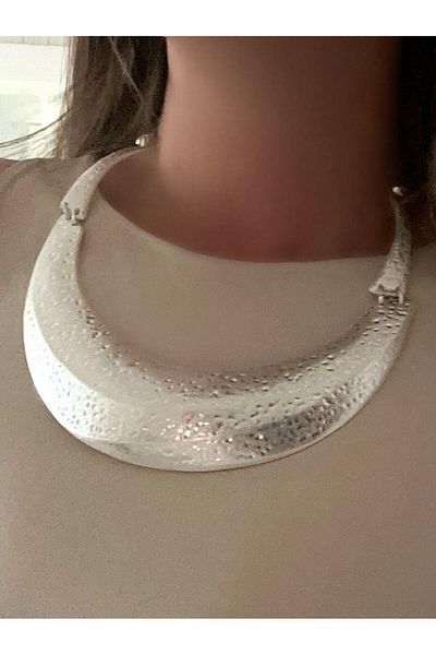 MyladyAccessoriess Two Colors Crush Plate Necklace Gold