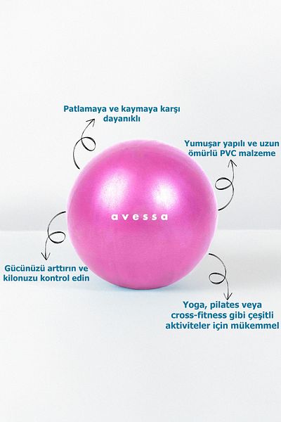 Verahed Mini Pilates Ball - Blue Avesta Mini Pilates Balls with 20cm Parachute Lantern Exercise Equipment