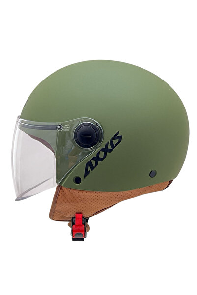 AXXIS AXXİS SQUARE YARIM KASK SOLİD MAT YEŞİL
