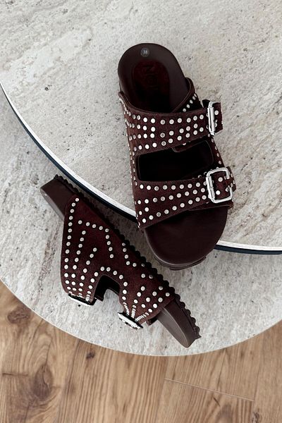 nope21shoess Παντόφλες Relax Brown από γνήσιο δέρμα