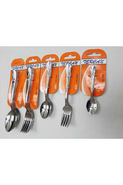 Tercan çelik Tulip Cutlery Set 30 Pieces Quality Long Lasting Spoon Cutlery Set