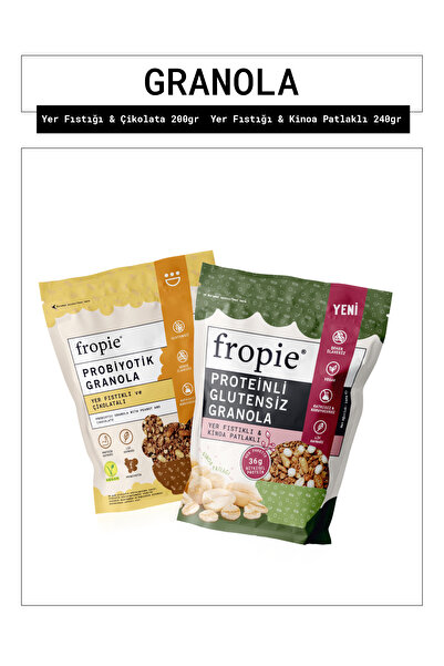 FROPİE Probiyotik Yer Fıstığı Çikolata Ve Proteinli Glutensiz Yer Fıstıklı Ki...