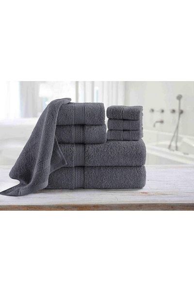 Comfy 8 Piece 100% Combed Cotton 550 GSM Highly Absorbent Towel Set - Grey