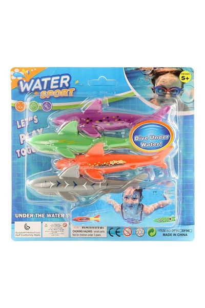 TUENGİ STORE Pool Toy Children's Underwater Diving Toy Set of 4 - Colorful Fish