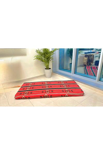 Comfy Luxurious Orthomedical Arabic Fabric Flat Mattress 190x90x10 Cms Red
