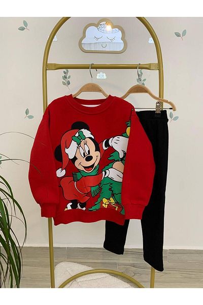 RAPAPA Girl's 3 Thread Raised Bottom and Top Tights Suit New Year's New Year Themed 16088
