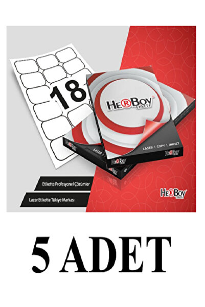 Herboy 5 عبوات Hb-1018 63.5X46.6MM ملصق ليزر 100 قطعة