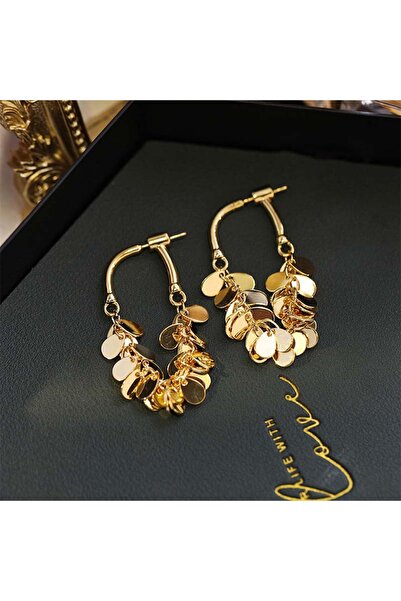 Choice أقراط متدلية طويلة فاخرة من الذهب 2024 جديدة لكبار السن، أنيقة ومتعددة...