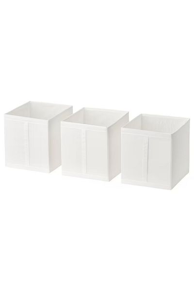 IKEA SKUBB Box, White, 31x34x33 cm – Foldable Storage Solution (3 Pack)