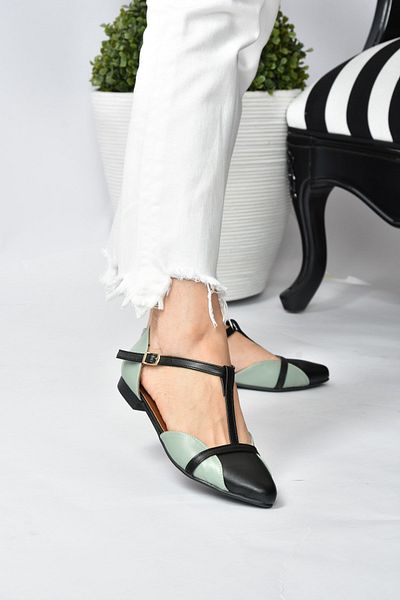 Fox Shoes Зелений/чорний жіночий бабет B726881809