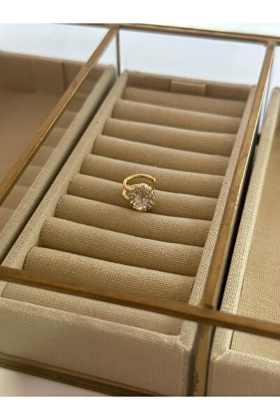 MyladyAccessoriess Özel Seri Baget ve Zirkon Taş Detaylı Kıkırdak Küpe Gold