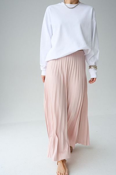 LOOSH Women's Powder Pleated Maxi Skirt