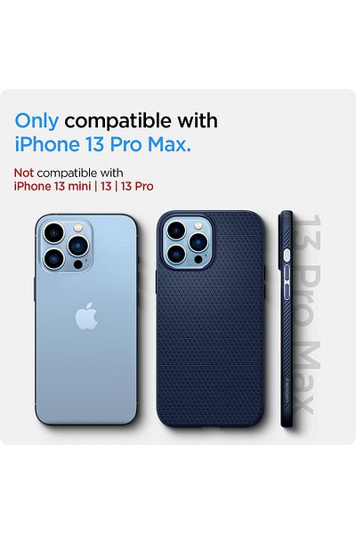 Spigen Spigen Liquid Air designed for iPhone 13 Pro MAX case cover - Navy Blue