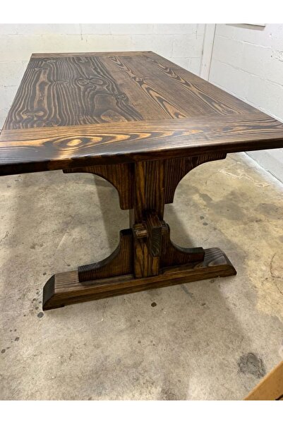 HİKİOE ANTİK CEVİZ ESKİTME YEMEK MASASI