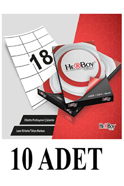 Herboy 10 عبوات HB-1218 70X46 مم ملصق ليزر 100 قطعة