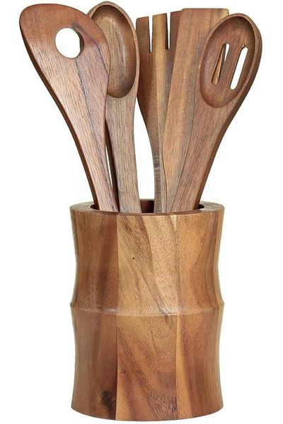 Billi Natural Thai wood spoon set. Consists of 12 pieces.