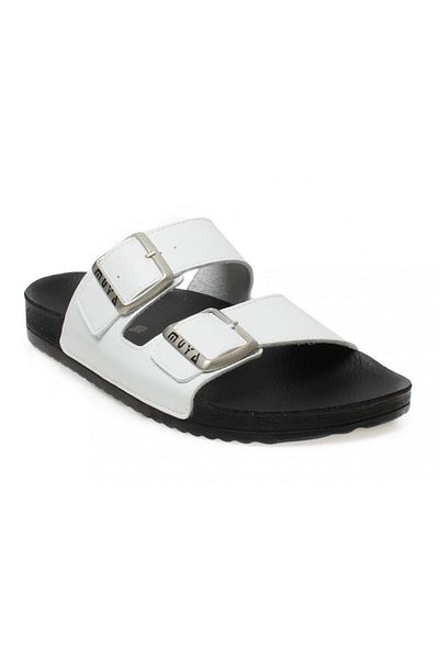 Muya A 2394022   Men's White Casual Slippers
