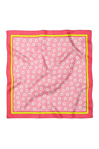 nehir eşarp Daisy Pattern Bandana Scarf 50 X 50 cm