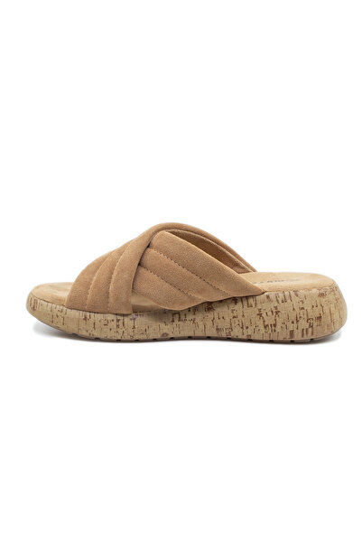 Muya A3871027 Дамски кожени пантофи, кафяви