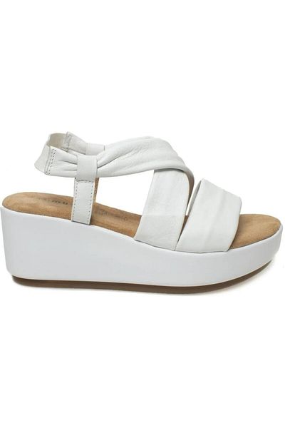 Muya White Leather Anatomical Women's Sandals a 8031950