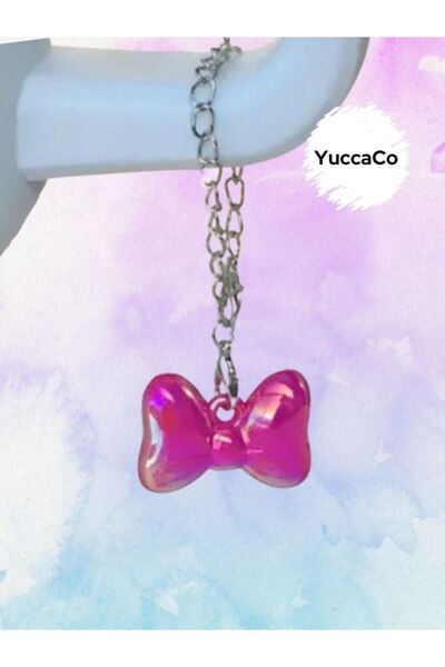 YuccaCo Accessorize Your Life زينة ترمس على شكل فيونكة فوشيا / إكسسوار ترمس ب...
