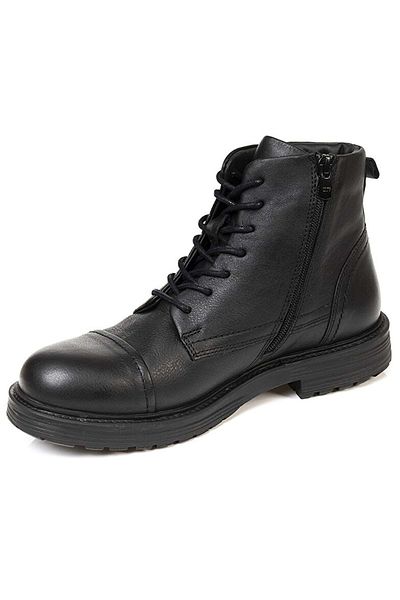 Greyder Ανδρικές μαύρες μπότες casual από γνήσιο δέρμα 3K1YB16180