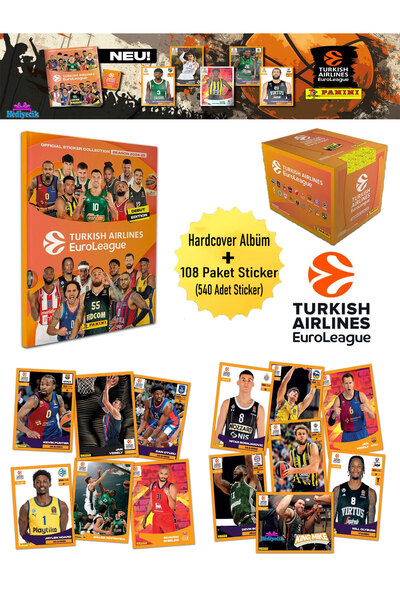 hediyecik Panini 2025 Turkish Airlines Euro League Sticker Özel Koleksiyon Al...