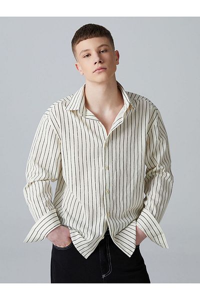LC Waikiki Long Sleeve Striped Young Men's Shirt