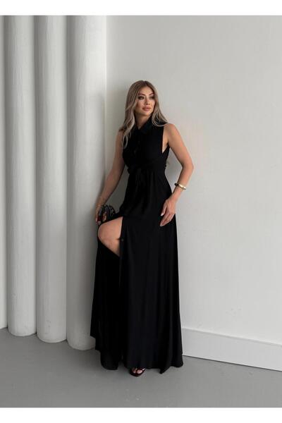 QİMYA BUTİK ROCHIE cămașă fără mâneci pentru femei, cu fereastră în spate și închidere cu brâu