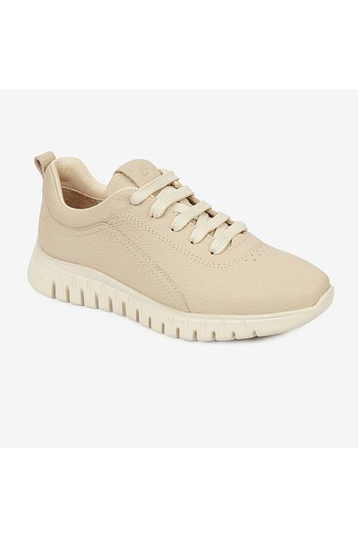 Greyder Women's Ecru Genuine Leather Sports Shoes 4K2Sa33940