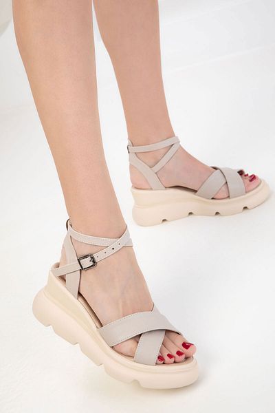 SOHO Beige Women's Sandals 20458