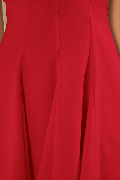 Trendyol Collection Piros egyenes mini szőtt ruha TWOAW25EL00244