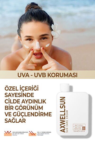 AXWELL 50 SPF+ 2 Li Fırsat Seti Leke Karşıtı Nemlendirici Yüksek Koruma Güneş Kremi