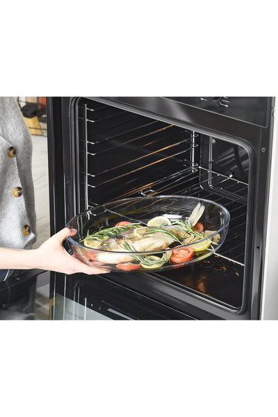 SELKA HOME Oval Fırın Kabı Borcam